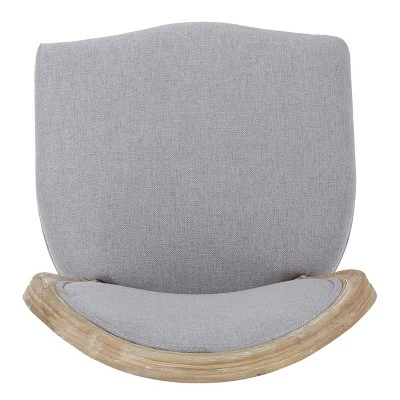 Set Of 4 Phinnaeus French Country Fabric Dining Chairs Light Gray/Natural - Christopher Knight Home 5 Set Of 4 Phinnaeus French Country Fabric Dining Chairs Light Gray/Natural - Christopher Knight Home - Image 5