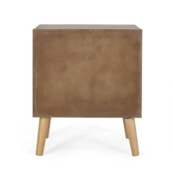 Hulett Contemporary End Table With Storage Walnut/Natural/Antique Gold - Christopher Knight Home -Furniture Promotion Series GUEST 843eee32 192a 46f7 87b9 1da5f24d4543