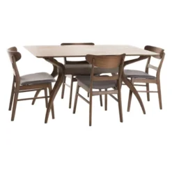 5pc 60" Idalia Mid-Century Modern Dining Set - Christopher Knight Home -Furniture Promotion Series GUEST 85bdb456 59e0 4b76 abce 93540e929c65