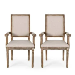 Set Of 2 Maria French Country Wood Upholstered Dining Chairs - Christopher Knight Home -Furniture Promotion Series GUEST 85dcc56d fd8a 4541 9f23 d9e6260ce62d