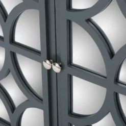 Melora Fir Wood Cabinet With Mirrored Doors Charcoal Gray - Christopher Knight Home -Furniture Promotion Series GUEST 8754b2db 16bf 443f a7f6 7131b69a74df