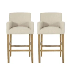 Set Of 2 30.5" Armga Contemporary Fabric Upholstered Wood Counter Height Barstools - Christopher Knight Home -Furniture Promotion Series GUEST 88914c8c 0eec 4790 9e57 983ef20d8025