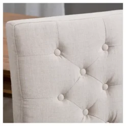 Set Of 2 Linden Tall Back Natural Fabric Dining Chairs Natural - Christopher Knight Home