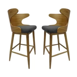 Set Of 2 Kamryn Mid Century Modern Barstool - Christopher Knight Home -Furniture Promotion Series GUEST 893d5082 8db9 48cd a236 65478b4a9c2f