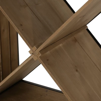 Fritsche Modern Industrial 47 Bottle Floor Wine Rack Natural/Black - Christopher Knight Home 7 Fritsche Modern Industrial 47 Bottle Floor Wine Rack Natural/Black - Christopher Knight Home - Image 7