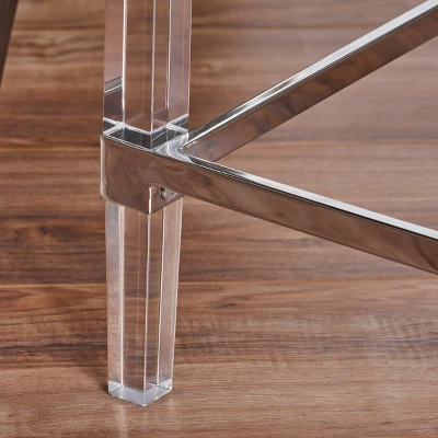 Orianna Square Side Table Clear - Christopher Knight Home 2 Orianna Square Side Table Clear - Christopher Knight Home - Image 2