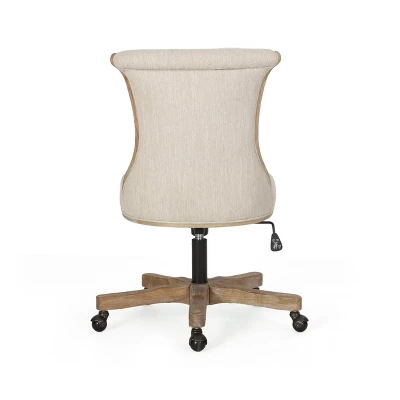 Coulee Contemporary Fabric Upholstered Roll Back Swivel Office Chair - Christopher Knight Home 6 Coulee Contemporary Fabric Upholstered Roll Back Swivel Office Chair - Christopher Knight Home - Image 6