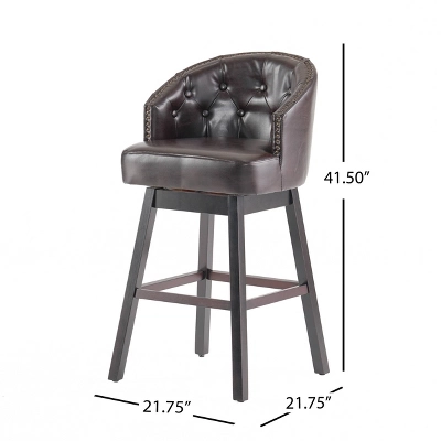 Set Of 2 30.5" Ogden Barstool Brown - Christopher Knight Home 8 Set Of 2 30.5" Ogden Barstool Brown - Christopher Knight Home - Image 8