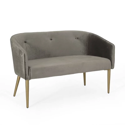 Brayer Modern Glam Tufted Velvet Loveseat - Christopher Knight Home 9 Brayer Modern Glam Tufted Velvet Loveseat - Christopher Knight Home - Image 9