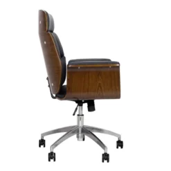 Cannonade Mid-Century Modern Swivel Office Chair Black/Walnut - Christopher Knight Home -Furniture Promotion Series GUEST 96ea0b2e 12cf 4964 b431 57b6a39002c9