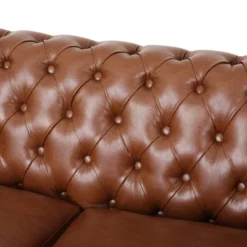 Silverdale Traditional Chesterfield Loveseat Cognac Brown/Dark Brown - Christopher Knight Home -Furniture Promotion Series GUEST 9742b393 85d0 4ca6 be1a f023079f2384