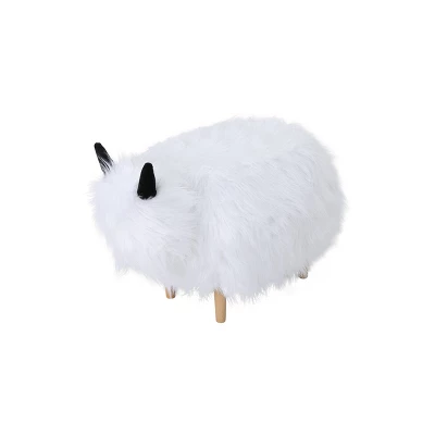 Levi Furry Yak Ottoman - Christopher Knight Home 7 Levi Furry Yak Ottoman - Christopher Knight Home - Image 7