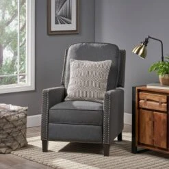 Cecelia Traditional Press-Back Recliner Dark Gray - Christopher Knight Home -Furniture Promotion Series GUEST 97f773f6 dd99 45af b179 7def89916030