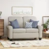 Bernietta Mid-Century Modern Minimal Loveseat Beige - Christopher Knight Home