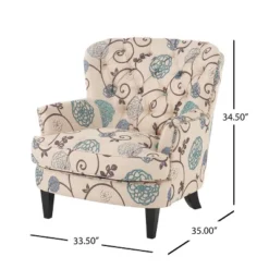 Tafton Floral Club Accent Chair - Christopher Knight Home -Furniture Promotion Series GUEST 99d692d7 d81e 4913 a670 c22ab41df305
