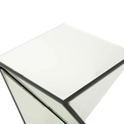 Amiel Geometrical Mirrored Side Table Silver - Christopher Knight Home 5 Amiel Geometrical Mirrored Side Table Silver - Christopher Knight Home - Image 5