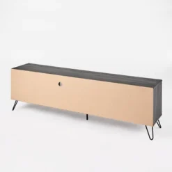 Isadora 71" Mid Century TV Stand For TVs Up To 74" Sonoma Gray/Black - Christopher Knight Home -Furniture Promotion Series GUEST 9aff7ea9 a5de 412a 9add bda0d7733c80