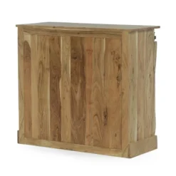 Laymon Modern Industrial Handcrafted Acacia Wood Live Edge Sideboard With Sliding Door Natural/Black - Christopher Knight Home -Furniture Promotion Series GUEST 9ba6dcbe 42ce 4e2f ac19 6739157b56ce