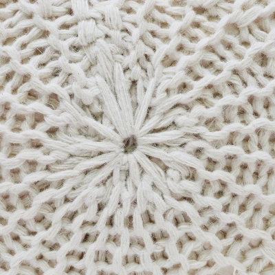 Morven Handmade Boho Fabric Pouf Cream - Christopher Knight Home 4 Morven Handmade Boho Fabric Pouf Cream - Christopher Knight Home - Image 4