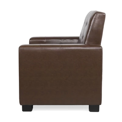 Craigue Contemporary Tufted Faux Leather Pushback Recliner - Christopher Knight Home 2 Craigue Contemporary Tufted Faux Leather Pushback Recliner - Christopher Knight Home - Image 2