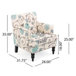 Harrison Tufted Club Chair - White/Blue - Christopher Knight Home 7 Harrison Tufted Club Chair - White/Blue - Christopher Knight Home -Furniture Promotion Series GUEST 9d784d4c a4c4 470b ba9c 7fde535f9d1b