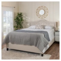 Queen Dante Upholstered Traditional Bed Frame - Christopher Knight Home -Furniture Promotion Series GUEST 9f1d0efa 9f04 4a97 a467 4b5eba326531