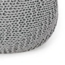 Hershel Modern Knitted Cotton Round Pouf - Christopher Knight Home -Furniture Promotion Series GUEST a0617e10 ba8c 4669 8e0b 3113c28dcafa