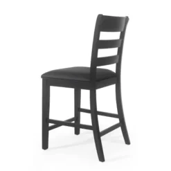 2pc Benner Farmhouse Upholstered Wood Counter Height Barstools Black - Christopher Knight Home -Furniture Promotion Series GUEST a14f5d4b 8214 4f30 b5a2 ca0c06d1ed1f