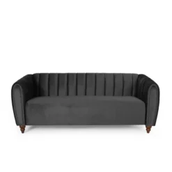 Richland Modern Glam Velvet Channel Stitch 3 Seater Sofa - Christopher Knight Home -Furniture Promotion Series GUEST a44e3a38 f10f 4aed 8e7c ffa7c5c71ae7