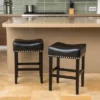 Set Of 2 Laramie Backless Counter Height Barstool Black - Christopher Knight Home