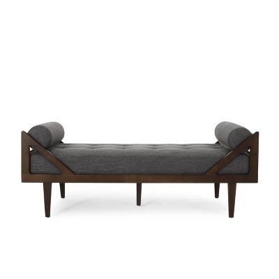 Rayle Contemporary Tufted Chaise Lounge With Rolled Accent Pillows - Christopher Knight Home 9 Rayle Contemporary Tufted Chaise Lounge With Rolled Accent Pillows - Christopher Knight Home - Image 9