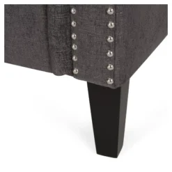 Burkehaven Contemporary Fabric 3 Seater Nailhead Trim Sofa Gray/Dark Brown - Christopher Knight Home -Furniture Promotion Series GUEST a54b09d4 da5e 4195 9226 a2c95cdcbdcc