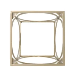 Bennion Modern Glam Glass Top End Table Champagne Gold/Black - Christopher Knight Home