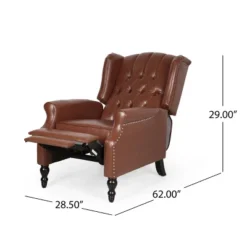 Walter Contemporary Tufted Recliner Cognac Brown/Dark Brown - Christopher Knight Home -Furniture Promotion Series GUEST a7c06487 4c5e 4882 ad0b 3c2942a794dd