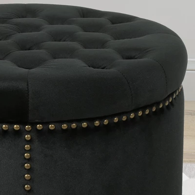 Tiernan Glam Velvet Tufted Ottoman - Christopher Knight Home 2 Tiernan Glam Velvet Tufted Ottoman - Christopher Knight Home - Image 2