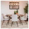 5pc Orrin Dining Set Natural Walnut/Light Beige - Christopher Knight Home