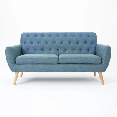 Bernice Petite Mid Century Modern Tufted Sofa - Christopher Knight Home 8 Bernice Petite Mid Century Modern Tufted Sofa - Christopher Knight Home - Image 8