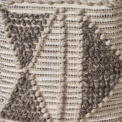 Tamsin Boho Handcrafted Cube Pouf Gray/Ivory - Christopher Knight Home 5 Tamsin Boho Handcrafted Cube Pouf Gray/Ivory - Christopher Knight Home - Image 5