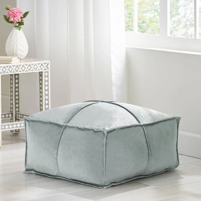 Nakisha Modern Glam Velvet Square Bean Bag Ottoman - Christopher Knight Home 1 Nakisha Modern Glam Velvet Square Bean Bag Ottoman - Christopher Knight Home