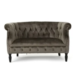 Milani Scroll Arm Loveseat - Christopher Knight Home -Furniture Promotion Series GUEST ab9c5ec1 c3da 4416 b5cd 54f9e30d3fc1
