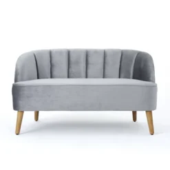 Amaia Modern New Velvet Settee - Christopher Knight Home -Furniture Promotion Series GUEST ada91457 9a9c 4c79 9997 0354f5890428