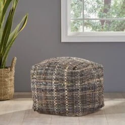 Cadieux Fabric Pouf - Christopher Knight Home