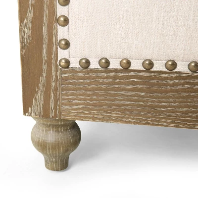 Castalia Chesterfield Tufted Fabric Club Chair With Nailhead Trim - Christopher Knight Home 8 Castalia Chesterfield Tufted Fabric Club Chair With Nailhead Trim - Christopher Knight Home - Image 8
