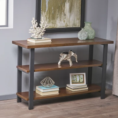 29.5" Fredrico Industrial Book Case Dark Brown - Christopher Knight Home 1 29.5" Fredrico Industrial Book Case Dark Brown - Christopher Knight Home