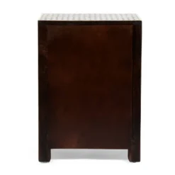 Benewah Handcrafted Boho 3 Drawer Mango Wood Nightstand Dark Walnut/Black/White - Christopher Knight Home -Furniture Promotion Series GUEST b1eea67e 2b5d 4b30 85f7 62001e6cdd99