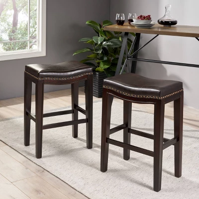 Set Of 2 26" Avondale Backless Counter Height Barstools - Christopher Knight Home 1 Set Of 2 26" Avondale Backless Counter Height Barstools - Christopher Knight Home