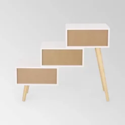 Payson Mid-Century Modern 3 Drawer Tiered Cabinet Matte White - Christopher Knight Home -Furniture Promotion Series GUEST b49c906c bad3 4b35 934b 0f1a8ca2fb2a