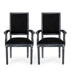 Set Of 2 Maria French Country Wood Upholstered Dining Chairs - Christopher Knight Home -Furniture Promotion Series GUEST b846655e 5e6c 4691 b422 7cf95456cb40