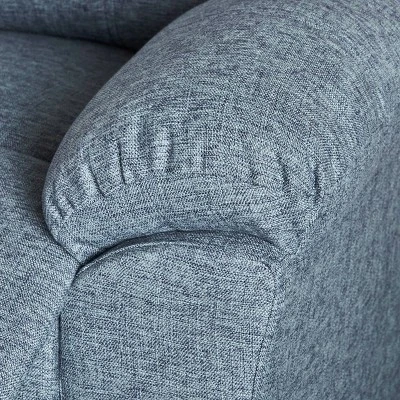 Kearney Traditional Glider Recliner With Pillow Top Arms Navy Blue Tweed - Christopher Knight Home 3 Kearney Traditional Glider Recliner With Pillow Top Arms Navy Blue Tweed - Christopher Knight Home - Image 3