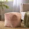 Saffron Boho Pouf Orange - Christopher Knight Home